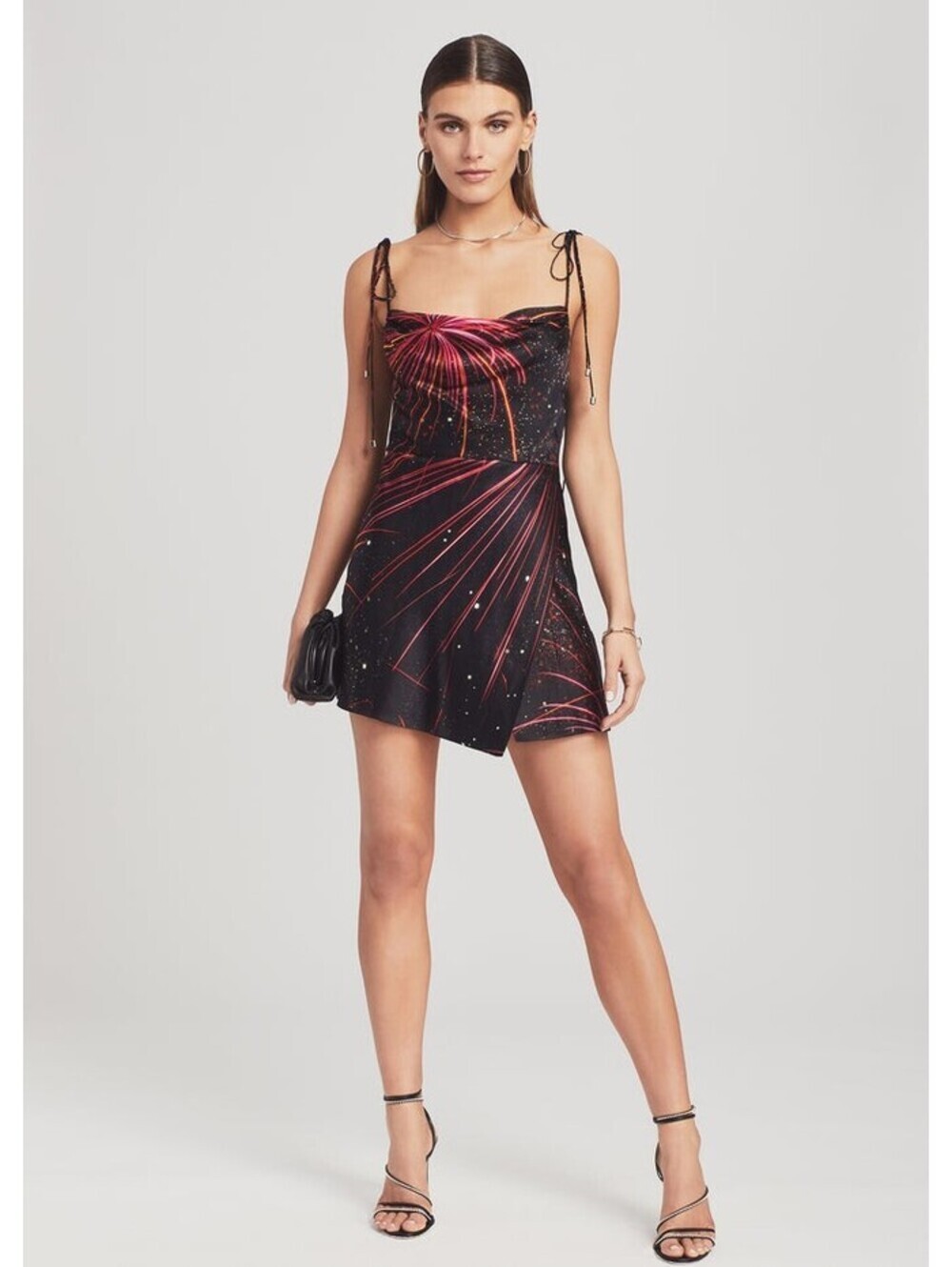 Retrofête Ariella Silk Fireworks Mini Dress S